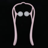 Max Maxb Neck Massager Roller Ball Self Massage Tool Shoulder Back Pain Relief Pink