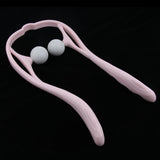 Max Maxb Neck Massager Roller Ball Self Massage Tool Shoulder Back Pain Relief Pink