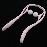 Max Maxb Neck Massager Roller Ball Self Massage Tool Shoulder Back Pain Relief Pink