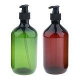 2 Pcs Travel Shampoo Lotion Conditioner Container Press Refillable Bottles Spray Bottle,Durable, Leakproof, 500ml