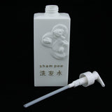 Max Maxb 2 Pieces Refillable Empty Shampoo Shower Gel Lotion Bottles 500ml White
