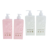 Max Maxb 2 Pieces Refillable Empty Shampoo Shower Gel Lotion Bottles 500ml White
