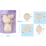 Max Set of 4 Pieces Konjac Deep Pore Cleansing Sponge Pad Puff for Face Body White