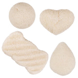 Max Set of 4 Pieces Konjac Deep Pore Cleansing Sponge Pad Puff for Face Body White