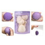 Max Set of 4 Pieces Konjac Deep Pore Cleansing Sponge Pad Puff for Face Body White