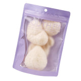Max Set of 4 Pieces Konjac Deep Pore Cleansing Sponge Pad Puff for Face Body White