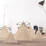 Max Natural Wood Sunglasses Eyeglass Glasses Rack Display Stand Desk Holder L