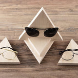 Max Natural Wood Sunglasses Eyeglass Glasses Rack Display Stand Desk Holder L