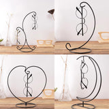 Max Black Eyeglass Holder Stand Glasses Display Rack with Hook Home Decor 01