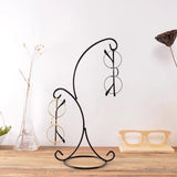 Max Black Eyeglass Holder Stand Glasses Display Rack with Hook Home Decor 01