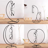 Max Black Eyeglass Holder Stand Glasses Display Rack with Hook Home Decor 01