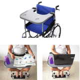 Max Wheelchair Tray Table with Two Cup Holders for Elderly Eating Reading Rest