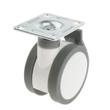 Max 3" Flexible Silent Brake Hospital Bed Caster Wheels Solid Medical Tyre Flat