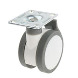 Max 3" Flexible Silent Brake Hospital Bed Caster Wheels Solid Medical Tyre Flat