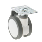 Max 3" Flexible Silent Brake Hospital Bed Caster Wheels Solid Medical Tyre Flat