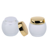 Max 120g Frosted Glass Mask Jar Cream Containers Cosmetic Empty Can Gold Lid