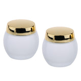 Max 120g Frosted Glass Mask Jar Cream Containers Cosmetic Empty Can Gold Lid