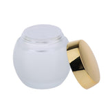 Max 120g Frosted Glass Mask Jar Cream Containers Cosmetic Empty Can Gold Lid