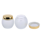 Max 120g Frosted Glass Mask Jar Cream Containers Cosmetic Empty Can Gold Lid