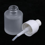 Max 3 Piece 20ml Frosting Glass Refillable Empty Pump Spray Bottle 01 Silver Cap