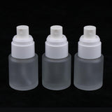 Max 3 Piece 20ml Frosting Glass Refillable Empty Pump Spray Bottle 01 Silver Cap