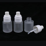 Max 3 Piece 20ml Frosting Glass Refillable Empty Pump Spray Bottle 01 Silver Cap