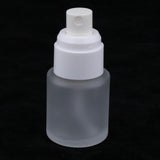Max 3 Piece 20ml Frosting Glass Refillable Empty Pump Spray Bottle 01 Silver Cap