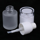 Max 3 Piece 20ml Frosting Glass Refillable Empty Pump Spray Bottle 02 White Cap