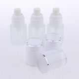 Max 3 Piece 20ml Frosting Glass Refillable Empty Pump Spray Bottle 02 White Cap