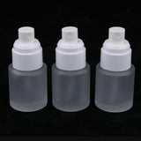 Max 3 Piece 20ml Frosting Glass Refillable Empty Pump Spray Bottle 02 White Cap