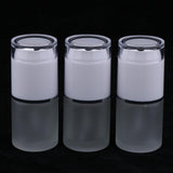 Max 3 Piece 20ml Frosting Glass Refillable Empty Pump Spray Bottle 02 White Cap