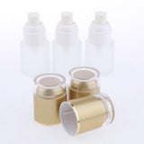Max 3 Piece 20ml Frosting Glass Refillable Empty Pump Spray Bottle 02 Golden Cap