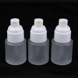 Max 3 Piece 20ml Frosting Glass Refillable Empty Pump Spray Bottle 02 Golden Cap