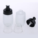 Max 2 Pieces 50ml Frosting Glass Refillable Empty Pump Spray Bottle Black