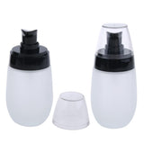 Max 2 Pieces 50ml Frosting Glass Refillable Empty Pump Spray Bottle Black