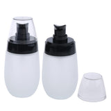 Max 2 Pieces 50ml Frosting Glass Refillable Empty Pump Spray Bottle Black