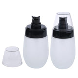 Max 2 Pieces 50ml Frosting Glass Refillable Empty Pump Spray Bottle Black