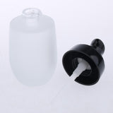Max 2 Pieces 50ml Frosting Glass Refillable Empty Pump Spray Bottle Black