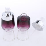 2Pcs 30ML Glass Perfume Bottle Pump Sprayer Makeup Vials Sliver Pump