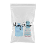 Max 2L Durable PVC Massage Thickened Hot Water Bottle with Cloth Cover Blue