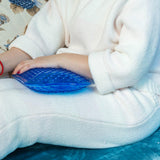 Max 2L Durable PVC Massage Thickened Hot Water Bottle with Cloth Cover Blue
