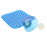 Max 2L Durable PVC Massage Thickened Hot Water Bottle with Cloth Cover Blue