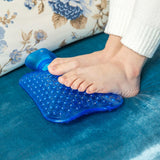 Max 2L Durable PVC Massage Thickened Hot Water Bottle with Cloth Cover Blue