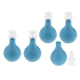Max 5 Pieces Glass Silicone Anti Cellulite Massage Vacuum Cupping Cups Set 2cm