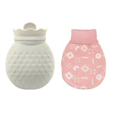 Maxbell Portable Hot Water Bottle Heat Water Bag for Winter Hand Feet Warming  White
