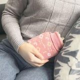 Maxbell Portable Hot Water Bottle Heat Water Bag for Winter Hand Feet Warming  Pink
