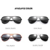 Max Men' Polarized Aluminum Magnesium Sunglasses Vintage Eyeglasses Tea