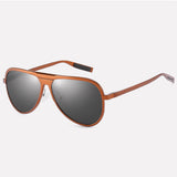 Max Men' Polarized Aluminum Magnesium Sunglasses Vintage Eyeglasses Tea