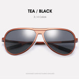 Max Men' Polarized Aluminum Magnesium Sunglasses Vintage Eyeglasses Tea
