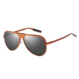 Max Men' Polarized Aluminum Magnesium Sunglasses Vintage Eyeglasses Tea